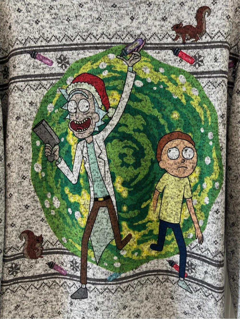 Rick and Morty Graphic Crewneck Sweatshirt - Grey